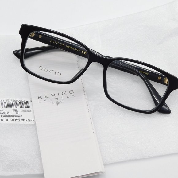 Gucci Dark Gray Rectangular Glasses - Picture 10 of 10
